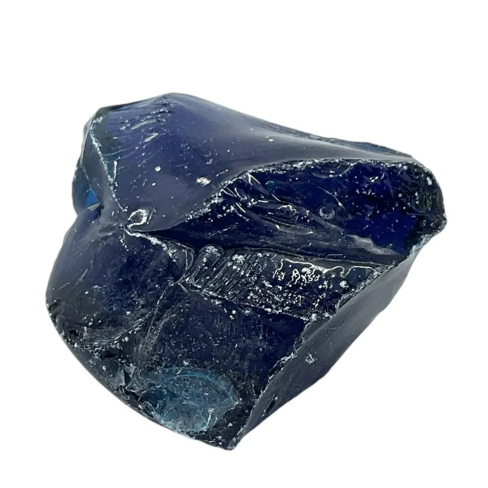 Cobalt Translucent‎ Art Glass Cullet Glowing Manganese Slag Glass #4GX237